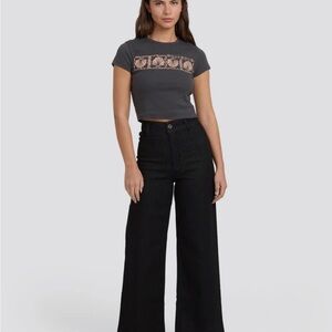 Billabong Black High-Rise Wide Leg Jeans